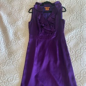 Tory Burch Silk Dress in Eggplant